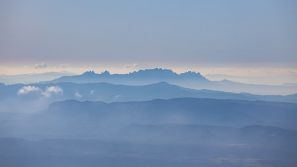 Obraz na płótnie Canvas Beautiful mountain effect from Spanish mountain Montseny