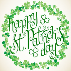 Fototapeta premium Hand written St. Patrick's day greetings