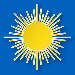 Paper sun on the sky