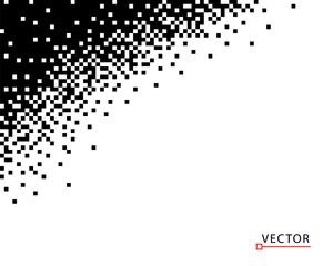 Pixel abstract background. Monochrome style. Banner. Vector illustration with space for text.