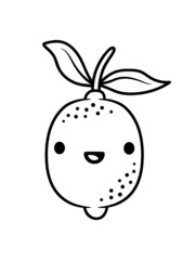 Comic Kawaii Zitrone kochen 