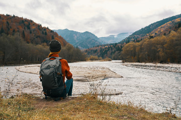 Fototapeta premium hiker in mountains