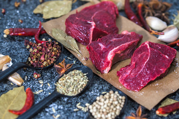 Beef is served with aniseed