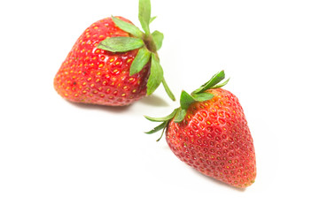 Some strawberries on white background