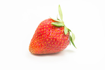 A strawberry isolated on white background