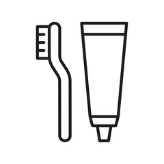 Brush Toothpaste icon vector design templates