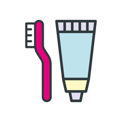 Brush Toothpaste icon vector design templates