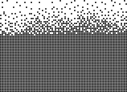 Halftone pixels dissolve. An explosion, the squares. Vector abstract illustration background.