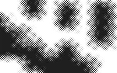Halftone monochrome dot texture. Vector illustration template.