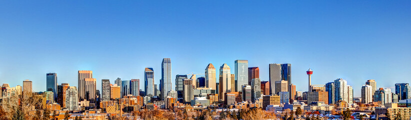 Fototapeta na wymiar The downtown Calgary skyline in the fall