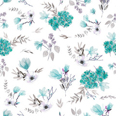 Turquoise Floral Pattern