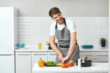woman cooking in kitchen