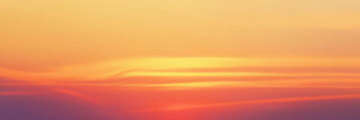Panoramic view of the sunset sky, vector background, EPS10