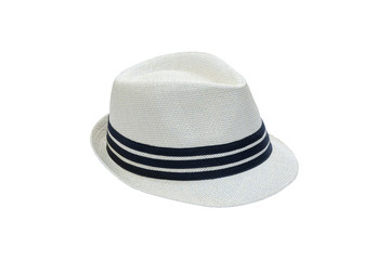 Straw hat in isolated white background with clipping path