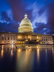 Fototapeta na wymiar Storm rising over United States Capitol Building, Washington DC