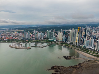 Fototapeta na wymiar Beautiful aerial view of the City of Panama 
