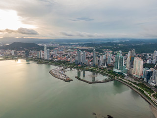 Obraz premium Beautiful aerial view of the City of Panama 
