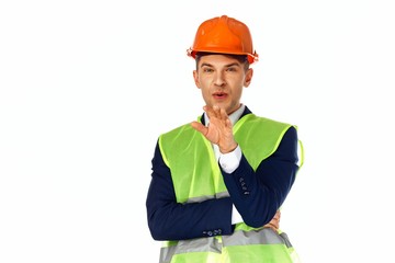 construction worker with helmet