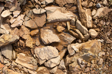 Rocks along a mountain side
