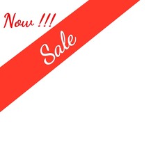 Sale banner layout design on white background.
