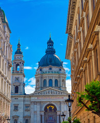 St. Stephen's Basilica located on the Pest side of Budapest, Hungary.