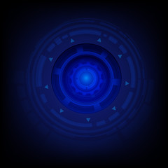 circle abstract technology background, vector illustration