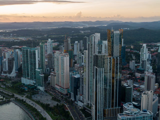 Beautiful aerial view of the City of Panama 