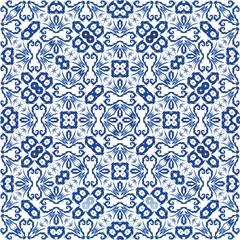 Obraz premium Portuguese ornamental azulejo ceramic.
