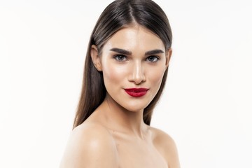 Fototapeta premium beautiful woman bare shoulders clean skin