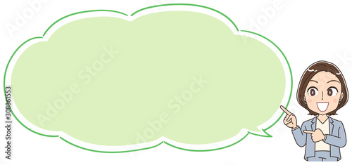 キャリアウーマンのイラスト 転職 仕事 スーツ 女性 Wall Mural よぴんこ Yopinco