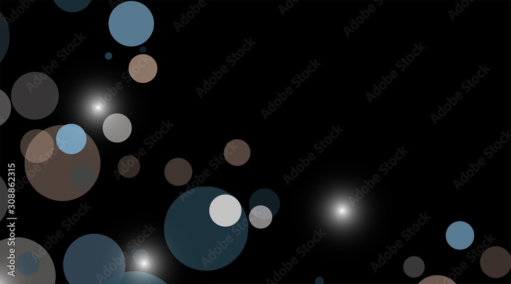 Canvas Prints abstract vector background.blue circle dot unique isolated black background . vector illustration fo