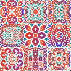 Antique talavera tiles patchworks.