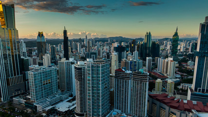 Fototapeta premium Beautiful aerial view of the City of Panama 