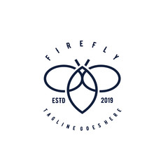 Firefly logo design template. icon insect symbol