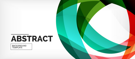 Fototapeta premium Colorful wave lines abstract background, color line for business or techno presentation