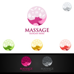 Chiropractic, massage, back pain and osteopathy Logo Design