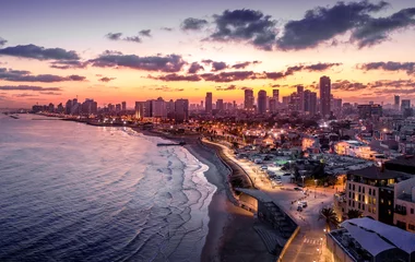 Foto op Canvas Tel Aviv, Ramat Gan, Givatayim luchtfoto in Israël © tamas