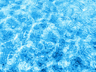 Shining blue water ripple background surface