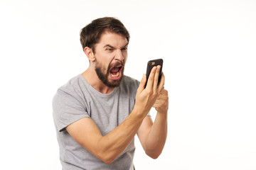 young man with mobile phone