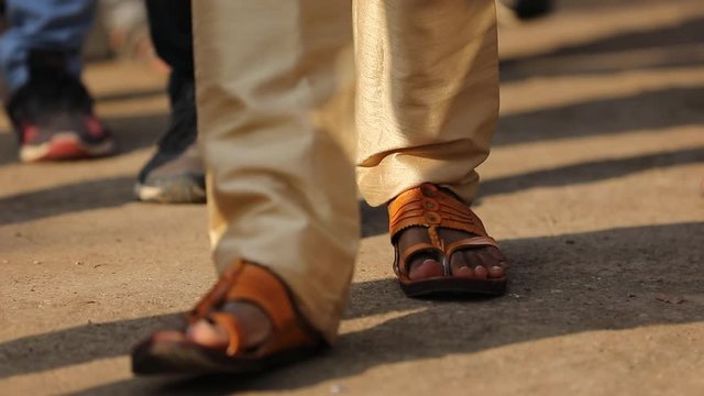 Traditional indian wedding ceremony in Hinduism photography  : tradition foot wear  