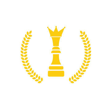 chess game logo vector. chess match symbol icon