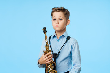 boy with a saxophone
