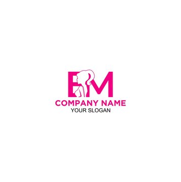 EM Excort Logo Design Vector