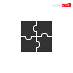Puzzle Icon Design Vector Template