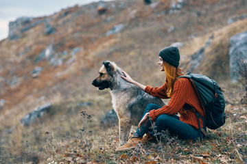 woman with dog