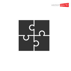 Puzzle Icon Design Vector Template