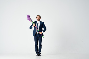 Fototapeta premium businessman on top of the world