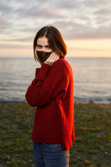 young woman on the beach