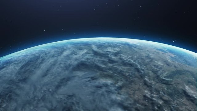 Animated VFX earth with atmosphere horizon - Powered by Adobe