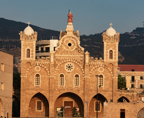 Fototapeta na wymiar Saint Stephens cathedral in Batroun Lebanon